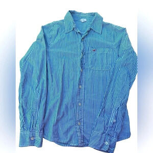Hollister Collared Button Down Striped Dress Shirt Size Small